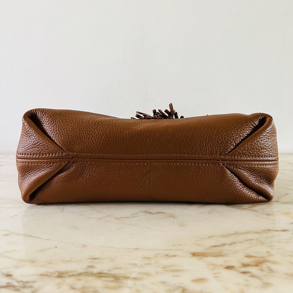 MICHAEL KORS Camden Luggage Brown Leather Medium Drawstring Satchel Shoulder Bag - Picture 5 of 9